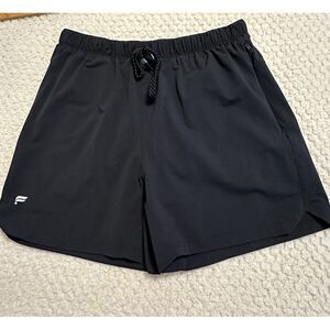 Fabletics The One Short Gym Swimming Lightweight Zip Pockets Black Lined READ